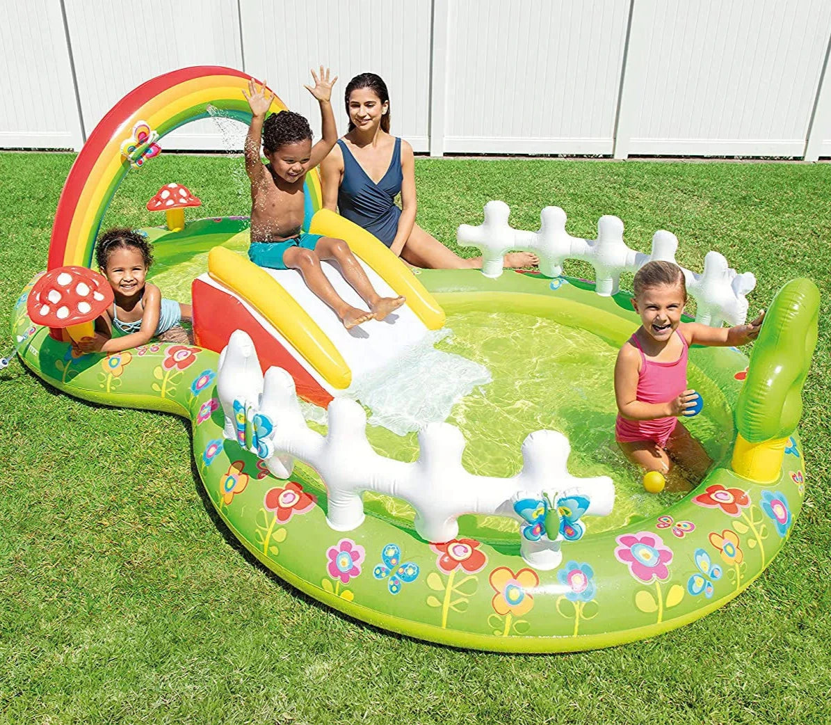 Centru de joaca, gonflabil, My garden Intex 57154NP, 290 x 180 x 104 cm Centru de joaca, gonflabil, My garden Intex 57154NP, 290 x 180 x 104 cm